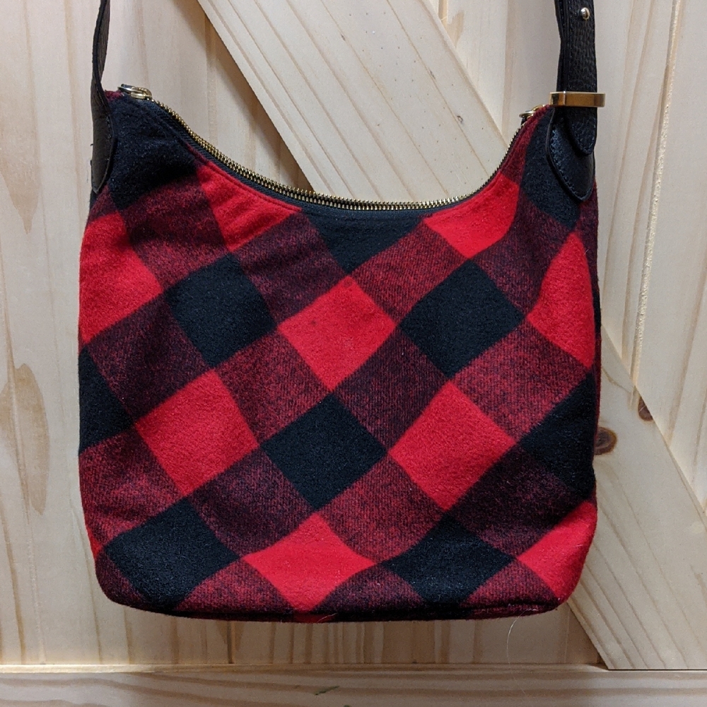 TALBOTS Buffalo Plaid Red and Black Women's Bag